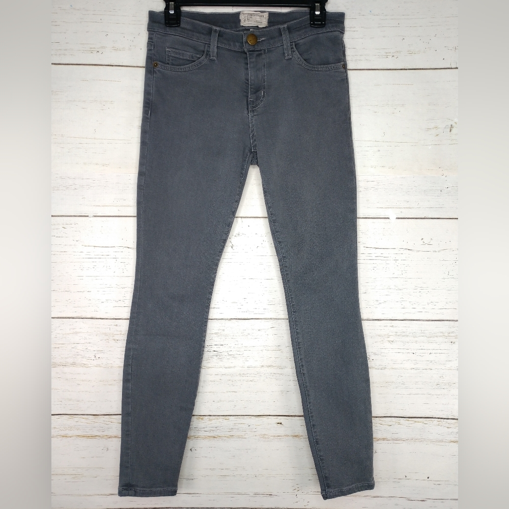 Current Elliott The Stiletto Skinny Ankle Crop Jeans Gray Women's Size 28